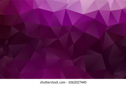 Dark Purple vector blurry triangle template. Modern geometrical abstract illustration with gradient. The textured pattern can be used for background.