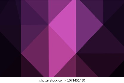 Dark Purple vector blurry triangle texture. Triangular geometric sample with gradient.  Textured pattern can be used for background.