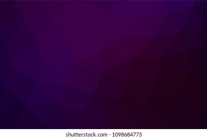 Dark Purple vector blurry triangle background. A vague abstract illustration with gradient. A completely new template for your business design.