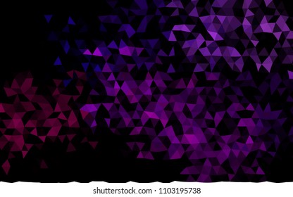 Dark Purple vector blurry triangle background. A sample with polygonal shapes. The template can be used as a background for cell phones.
