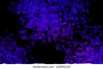 Dark Purple vector blurry triangle background. Creative geometric illustration in Origami style with gradient. Brand new design for your business.
