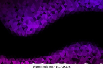 Dark Purple vector blurry triangle background. Modern geometrical abstract illustration with gradient. The best triangular design for your business.