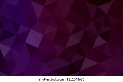 Dark Purple vector blurry triangle pattern. Colorful illustration in polygonal style with gradient. A new texture for your design.