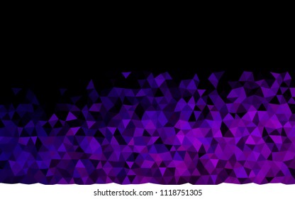 Dark Purple vector blurry triangle template. Creative illustration in halftone style with gradient. Brand new design for your business.
