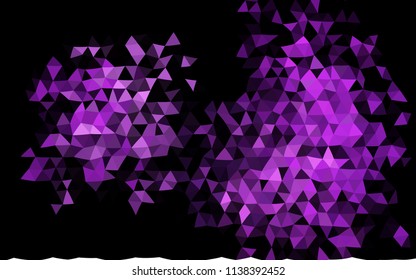 Dark Purple vector blurry triangle background. Geometric illustration in Origami style with gradient.  The textured pattern can be used for background.