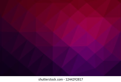Dark Purple vector blurry triangle texture. Colorful illustration in abstract style with gradient. Polygonal design for your web site.