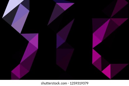 Dark Purple vector blurry triangle pattern. Colorful illustration in Origami style with gradient.  Template for a cell phone background.
