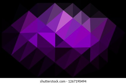 Dark Purple vector blurry triangle texture. Shining colored illustration in a Brand new style. Elegant pattern for a brand book.