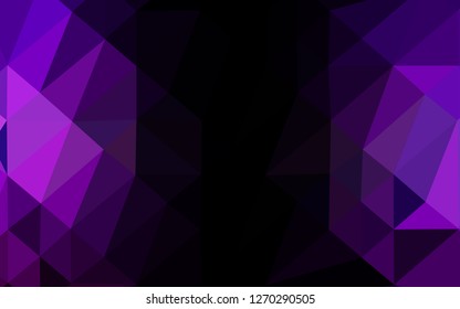 Dark Purple vector blurry triangle pattern. Colorful abstract illustration with gradient. Template for a cell phone background.