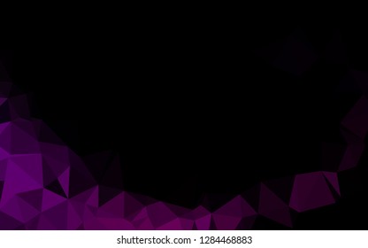 Dark Purple vector blurry triangle template. Colorful illustration in Origami style with gradient.  Completely new template for your business design.