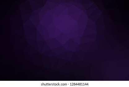 Dark Purple vector blurry triangle pattern. Glitter abstract illustration with an elegant design. New texture for your design.