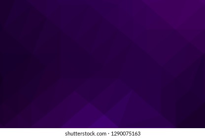 Dark Purple vector blurry triangle texture. Geometric illustration in Origami style with gradient. Template for a cell phone background.