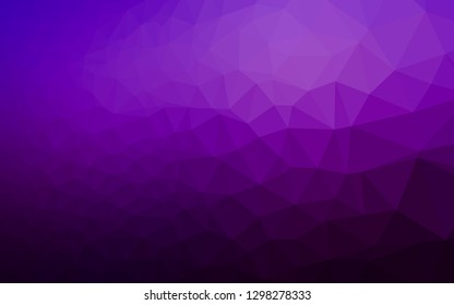 Dark Purple vector blurry triangle texture. Shining illustration, which consist of triangles. Brand new style for your business design.