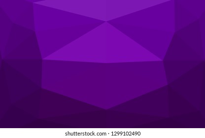Dark Purple vector blurry triangle texture. Colorful abstract illustration with gradient. The best triangular design for your business.