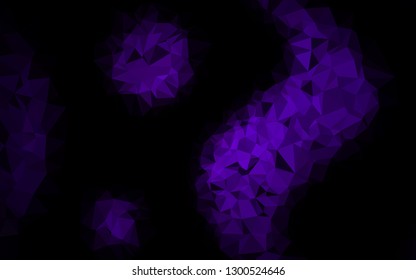 Dark Purple vector blurry triangle pattern. Brand new colorful illustration in with gradient. Completely new design for your business.