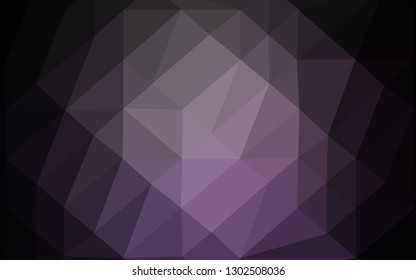 Dark Purple vector blurry triangle pattern. Colorful abstract illustration with gradient. Textured pattern for background.