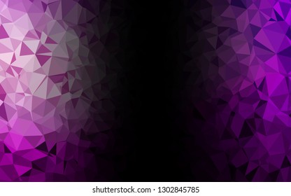 Dark Purple vector blurry triangle pattern. Brand new colorful illustration in with gradient. New texture for your design.