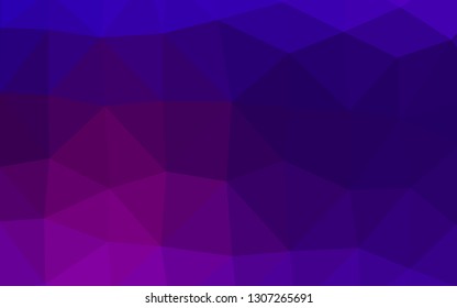 Dark Purple vector blurry triangle pattern. A sample with polygonal shapes. New texture for your design.
