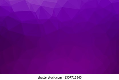 Dark Purple vector blurry triangle texture. Colorful illustration in Origami style with gradient.  Brand new style for your business design.