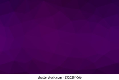 Dark Purple vector blurry triangle template. Creative illustration in halftone style with gradient. Template for your brand book.