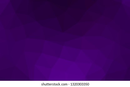 Dark Purple vector blurry triangle texture. Colorful illustration in abstract style with gradient. Completely new design for your business.