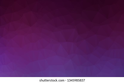 Dark Purple vector blurry triangle texture. A sample with polygonal shapes. Elegant pattern for a brand book.