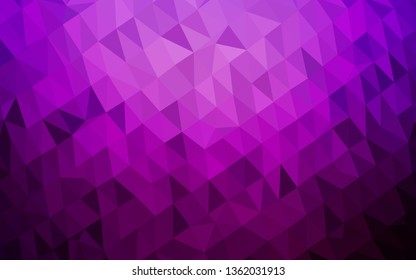 Dark Purple vector blurry triangle template. An elegant bright illustration with gradient. Template for your brand book.