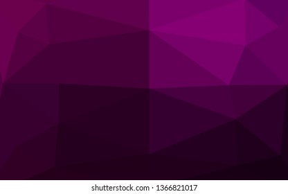 Dark Purple vector blurry triangle template. Creative illustration in halftone style with gradient. New texture for your design.