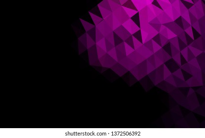 Dark Purple vector blurry triangle pattern. Modern geometrical abstract illustration with gradient. New texture for your design.