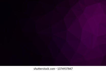 Dark Purple vector blurry triangle template. Geometric illustration in Origami style with gradient. Template for your brand book.