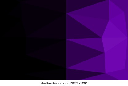 Dark Purple vector blurry triangle pattern. A completely new color illustration in a vague style. New texture for your design.