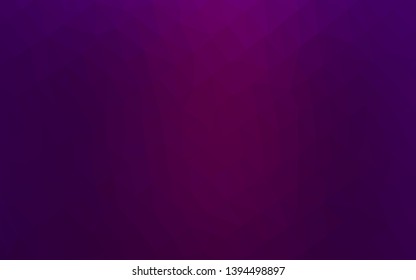 Dark Purple vector blurry triangle pattern. A sample with polygonal shapes. New texture for your design.