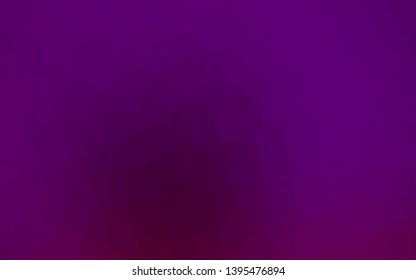 Dark Purple vector blurry triangle texture. An elegant bright illustration with gradient. Triangular pattern for your business design.