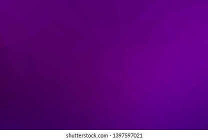 Dark Purple vector blurry triangle template. A vague abstract illustration with gradient. New texture for your design.