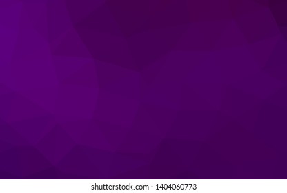 Dark Purple vector blurry triangle template. Colorful illustration in Origami style with gradient.  Textured pattern for background.