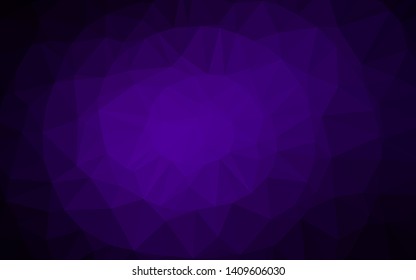 Dark Purple vector blurry triangle pattern. Creative illustration in halftone style with gradient. Template for a cell phone background.