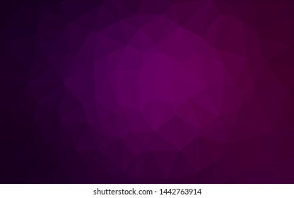 Dark Purple vector blurry triangle template. Geometric illustration in Origami style with gradient. Brand new style for your business design.
