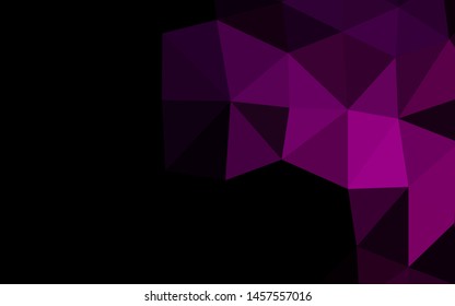 Dark Purple vector blurry triangle texture. Glitter abstract illustration with an elegant design. Triangular pattern for your business design.