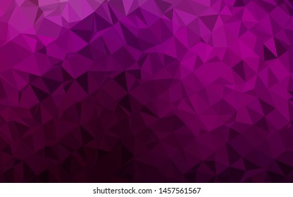 Dark Purple vector blurry triangle template. A completely new color illustration in a vague style. Polygonal design for your web site.