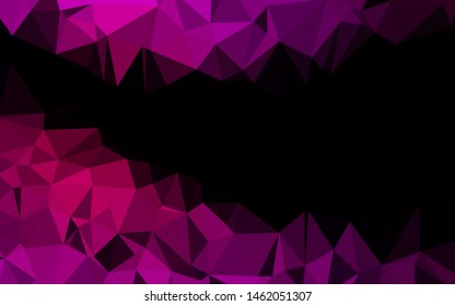 Dark Purple vector blurry triangle template. A completely new color illustration in a vague style. Template for your brand book.