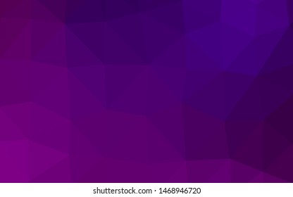 Dark Purple vector blurry triangle pattern. Creative illustration in halftone style with gradient. Polygonal design for your web site.