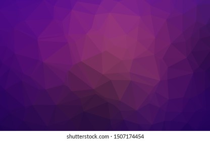 Dark Purple vector blurry triangle pattern. An elegant bright illustration with gradient. Completely new design for your business.