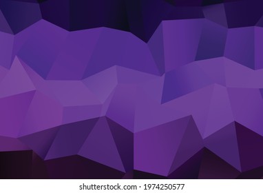 Dark Purple vector blurry triangle template. Modern geometrical abstract illustration with gradient. Textured pattern for background.