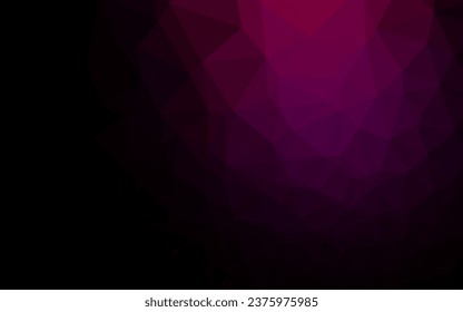 Dark Purple vector blurry triangle pattern. An elegant bright illustration with gradient. Triangular pattern for your business design.
