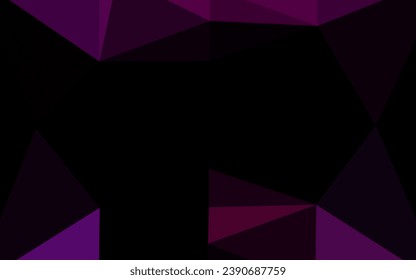 Plantilla de triángulo borroso oscuro vectorial púrpura. Ilustración colorida nueva con gradiente. Diseño poligonal para su sitio web.