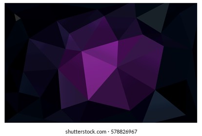 Dark Purple vector blurry triangle background design. Geometric background in Origami style with gradient. 