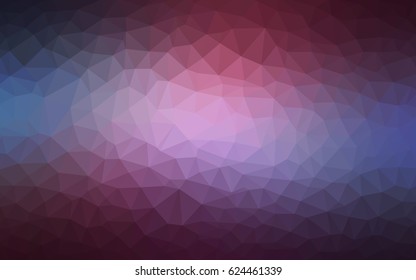 Dark Purple vector blurry triangle background design. Geometric background in Origami style with gradient. 