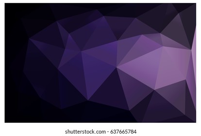 Dark Purple vector blurry triangle background design. Geometric background in Origami style with gradient. 