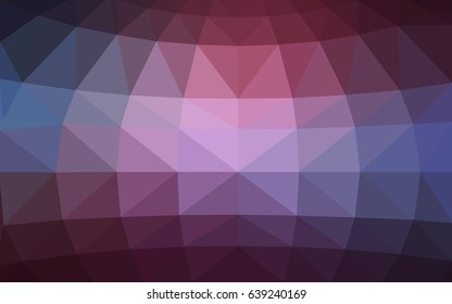 Dark Purple vector blurry triangle background design. Geometric background in Origami style with gradient. 