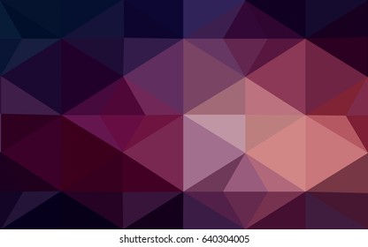 Dark Purple vector blurry triangle background design. Geometric background in Origami style with gradient. 